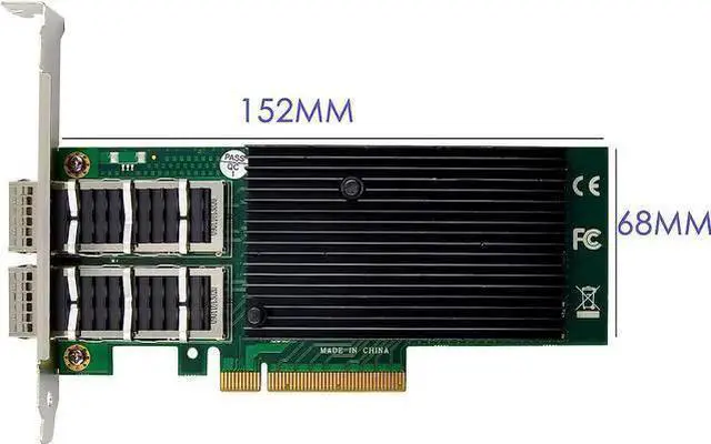 Alt view image 6 of 7 - WISDUM Dual-QSFP+ 40G Network Card Mellanox ConnectX-3 PCI-e 3.0 X8 PCI Express 40 Gigabit Ethernet Server NIC (ST7288-40GB)