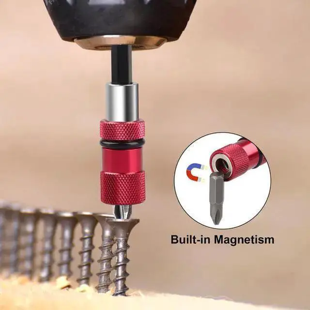 Alt view image 2 of 7 - WISDUM 4Pcs Steel Drill Extension Bit Holder Set - 12'' 6'' 4'' 2'' Magnetic Drill Screwdriver Bit Extender 1/4 inch Hex Bit Holder, Impact Driver Extension Adjustable Depth Screwdriver