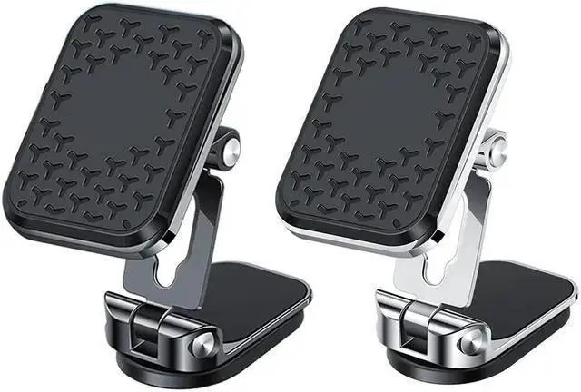 Alt view image 3 of 6 - WISDUM Magnetic Dashboard Windshield Mount 360 Degree Rotation Foldable Mobile Phone Mount Support Zinc Alloy Anti Slip for Car Office(Black)