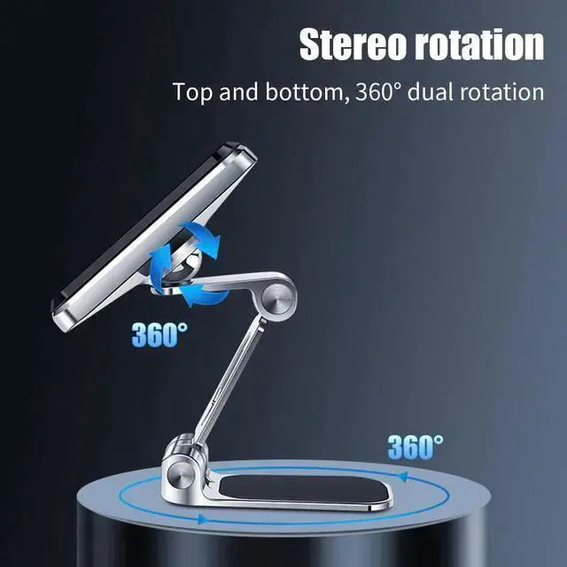 Alt view image 4 of 6 - WISDUM Magnetic Dashboard Windshield Mount 360 Degree Rotation Foldable Mobile Phone Mount Support Zinc Alloy Anti Slip for Car Office(Black)