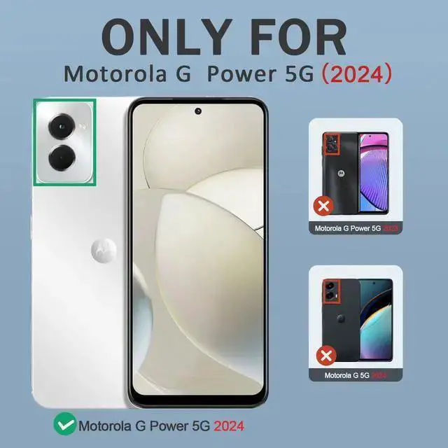 Alt view image 2 of 7 - WISDUM for Motorola Moto G Power 5G 2024 Case with Tempered Glass Screen Protector and Camera Lens Cover,Rotated Ring Stable Kickstand,Heavy Duty Shockproof Protective Phone Cover-Alpine Green