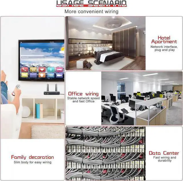 Alt view image 5 of 6 - WISDUM Cat 8 Ethernet Cable 50 ft,1.5ft 6ft 10ft 20ft 25ft 30ft 75ft 100ft 150ft 200ft Heavy Duty High Speed Network Internet Cable,26AWG 40Gbps 2000Mhz,S/FTP Indoor&Outdoor Shielded LAN Cable