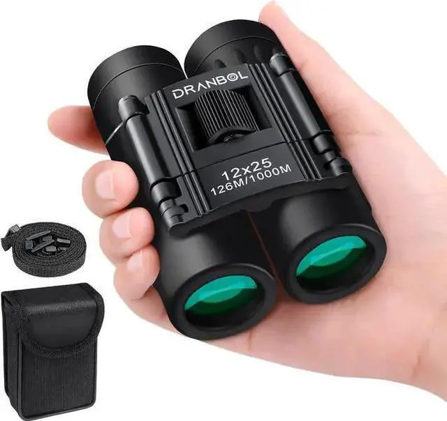 Main image of WISDUM 12X25 Mini Pocket Binoculars for Adults Kids, Small Compact Binoculars for Bird Watching, Opera Concert