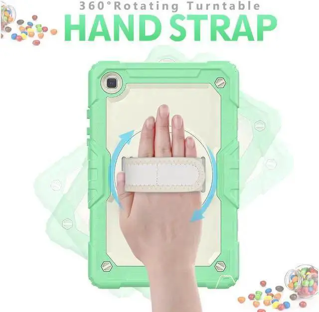 Alt view image 2 of 6 - WISDUM For Galaxy Tab A7 Case 2020 SM-T500 / T505 / T507 with Screen Protector for Kids Shockproof Cover for 10.4 Inch Tab A7 with S Pen Holder Stand and Strap Shoulder Strap