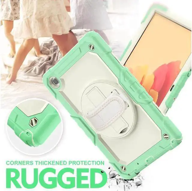 Alt view image 5 of 6 - WISDUM For Galaxy Tab A7 Case 2020 SM-T500 / T505 / T507 with Screen Protector for Kids Shockproof Cover for 10.4 Inch Tab A7 with S Pen Holder Stand and Strap Shoulder Strap