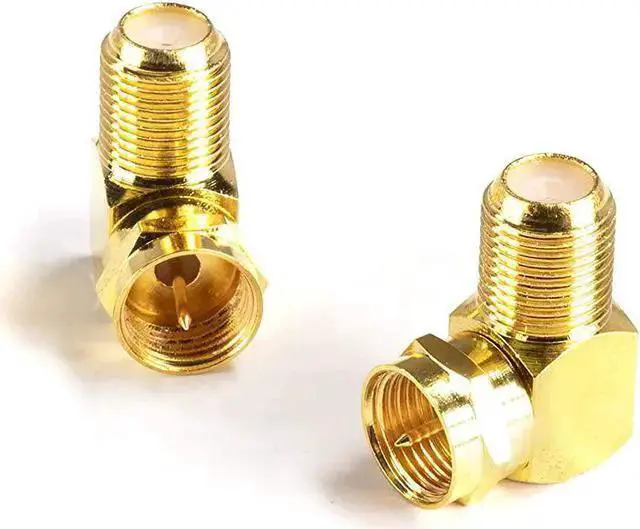 Alt view image 2 of 6 - WISDUM Coaxial Cable Right Angle Connector 4 Pack for Tight Corners and Flat Panel TV Mounting 90 Degree F Type Adapter for Coax Cable and Wall Plates