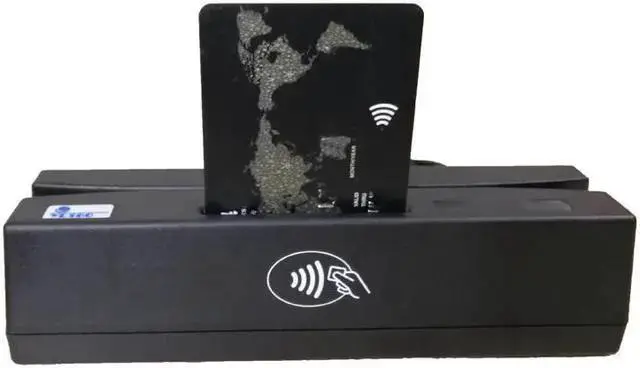 Alt view image 2 of 5 - WISDUM 4-in-1 Multi Card Reader Magnetic Stripe Credit Card EMV IC Chip RFID PSAM Reader Writer Digital Memory Card Reader