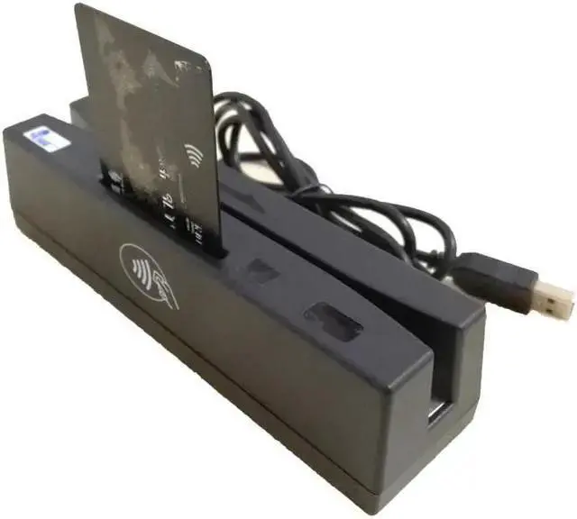 Alt view image 3 of 5 - WISDUM 4-in-1 Multi Card Reader Magnetic Stripe Credit Card EMV IC Chip RFID PSAM Reader Writer Digital Memory Card Reader