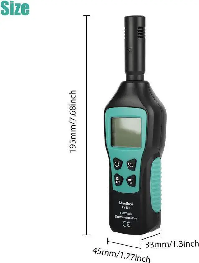 Alt view image 6 of 7 - WISDUM 3-In-1 Digital Electromagnetic Radiation Filed Detector Tester Geiger Counter - EMF, Electric, and Magnetic Field Meter