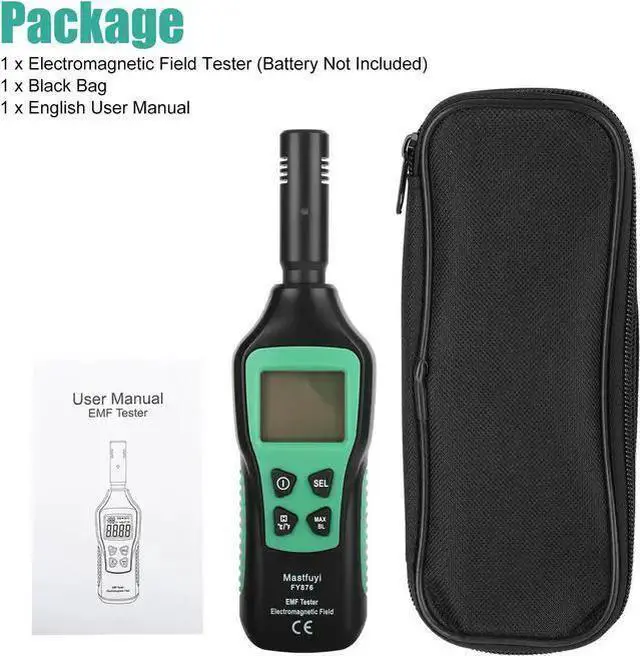 Alt view image 7 of 7 - WISDUM 3-In-1 Digital Electromagnetic Radiation Filed Detector Tester Geiger Counter - EMF, Electric, and Magnetic Field Meter