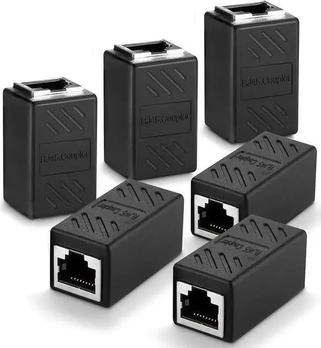 Main image of WISDUM 6 Pack RJ45 Cat6 Coupler - Ethernet Extender & Adapter Female to Female, Compatible with Cat5e, Cat5 & Cat7 Ethernet Cables