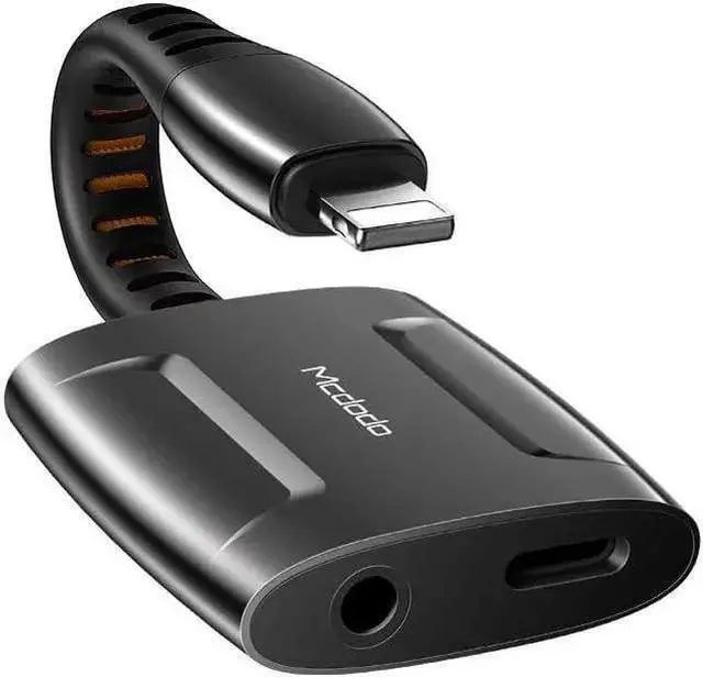 Main image of WISDUM mcdodo 2 in 1 Aux Headphone Adapter & Charger Dongle,Lightning to 3.5mm Audio Cable+Audio Charger Splitter Compatible with Phone 14,13,12,11,,iPod