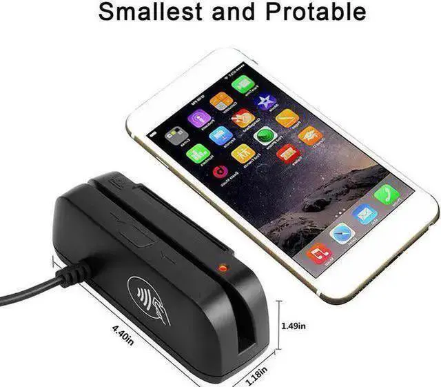 Alt view image 5 of 5 - WISDUM 3 in 1 Combo Credit Card Reader SZTW150 Magnetic Card Reader + EMV Chip/RFID NFC Reader Writer For Read and Write CPU Chip Card
