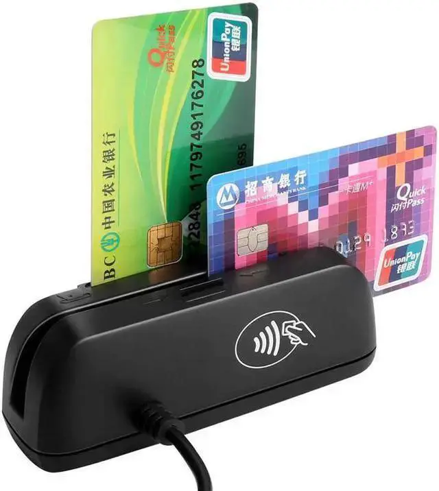 Alt view image 2 of 5 - WISDUM 3 in 1 Combo Credit Card Reader SZTW150 Magnetic Card Reader + EMV Chip/RFID NFC Reader Writer For Read and Write CPU Chip Card