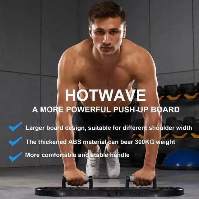 Alt view image 4 of 6 - WISDUM HOTWAVE Push Up Board Fitness, Portable Foldable 20 in 1 Push Up Bar at Home Gym, Pushup Handles for Floor. Professional Strength Training Equipment For Man and Women,Patent Pending