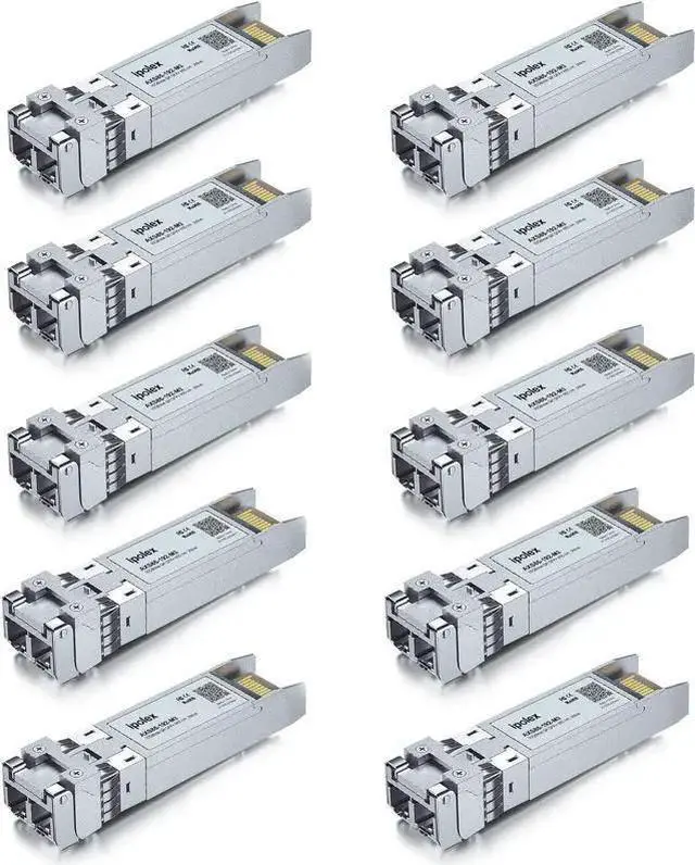 Main image of WISDUM 10G SR SFP+ to LC Multimode Transceiver, 10GBase-SR Fiber Module for SFP-10G-SR, Meraki MA-SFP-10GB-SR, UniFi UF-MM-10G, Mikrotik, Fortinet, , , (MMF,850nm, 300m) 10 Pack