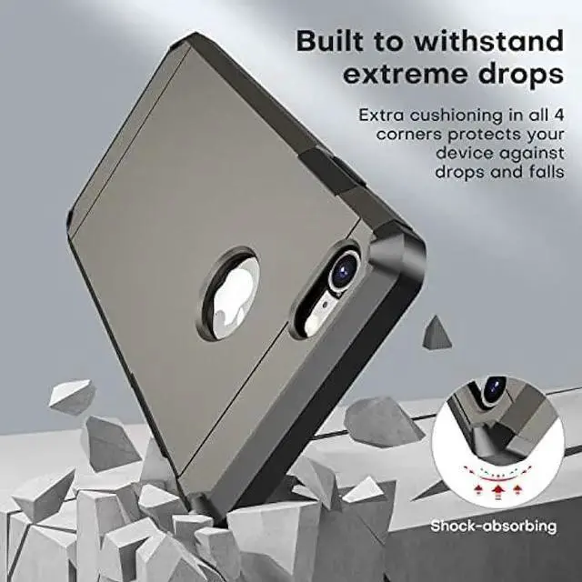 Alt view image 3 of 7 - WISDUM ImpactStrong 7/8 Case, Heavy Duty Dual Layer Protection Cover Heavy Duty Case for 7/8 (Gun Metal)