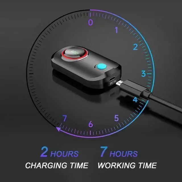 Alt view image 2 of 3 - WISDUM 2 in 1 Wireless Bluetooth Audio Adapter V5.0 Bluetooth 3.5mm AUX Receiver Transmitter for Cars TVs Speakers