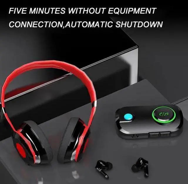 Alt view image 3 of 3 - WISDUM 2 in 1 Wireless Bluetooth Audio Adapter V5.0 Bluetooth 3.5mm AUX Receiver Transmitter for Cars TVs Speakers