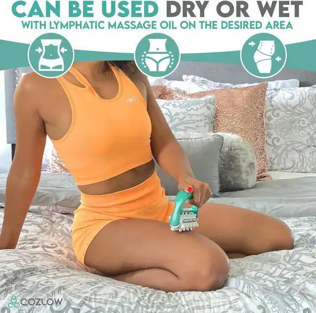 Alt view image 4 of 5 - WISDUM MyoRelease Lymphatic Drainage Massager Scar Tissue Massage Tool (Green), Great Handheld Lymphatic Massager for Thighs, Butt, Legs, Back Body