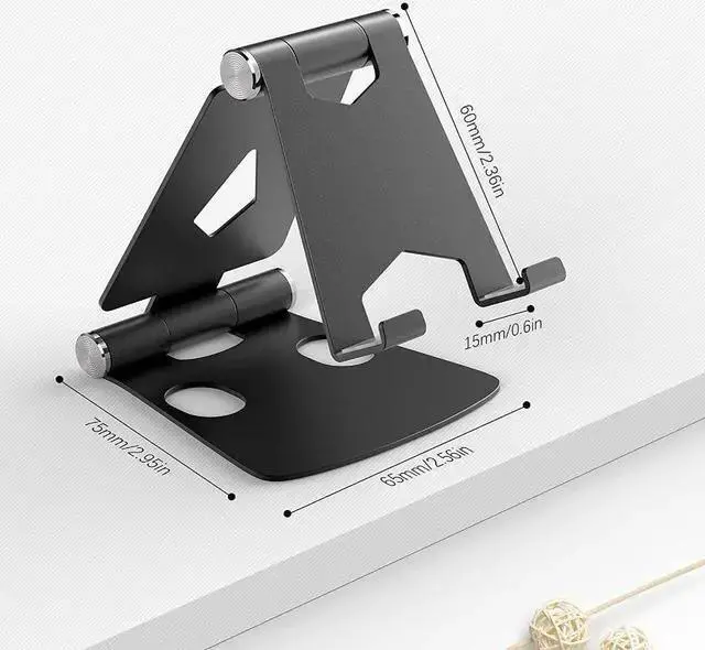 Alt view image 3 of 7 - WISDUM 2Pack Cell Phone Stand for Angle Height Adjustable Desk Sturdy Aluminum Metal Cute Phone Holder for ,, Mobile Phone, All Android Smartphone,Desktop