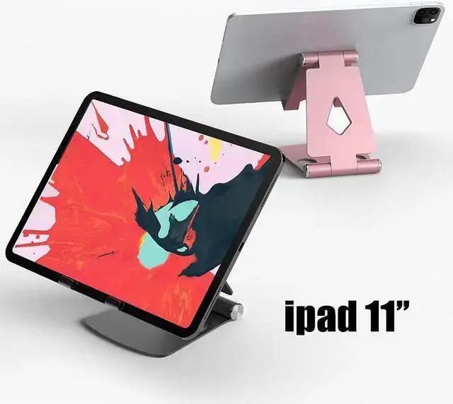 Alt view image 7 of 7 - WISDUM 2Pack Cell Phone Stand for Angle Height Adjustable Desk Sturdy Aluminum Metal Cute Phone Holder for ,, Mobile Phone, All Android Smartphone,Desktop