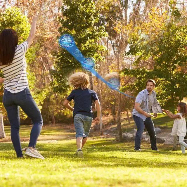 Alt view image 6 of 6 - WISDUM Flying Orb Ball Galaxy Ball - 2023 Upgraded Cosmic Globe Boomerang Ball Hover Ball for Kids Adult Boys Girls 360°Rotating Indoor Outdoor Flying Ball Cool Toys GiftBlue