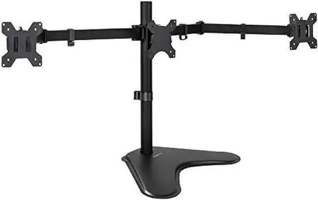 Main image of WISDUM Mount-It! Triple Monitor Stand | 3 Monitor Stand Fits 19 20 21 22 23 24 Inch Computer Screens | Free Standing Base | Three Heavy Duty Full Motion Adjustable Arms | VESA Compatible