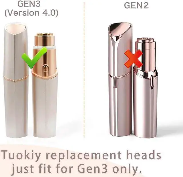 Alt view image 2 of 7 - WISDUM Replacement Heads Generation 3 for New Flawless Facial Hair Remover, Upgraded Gen 3 Replacement Blades for Women, 4 Pack