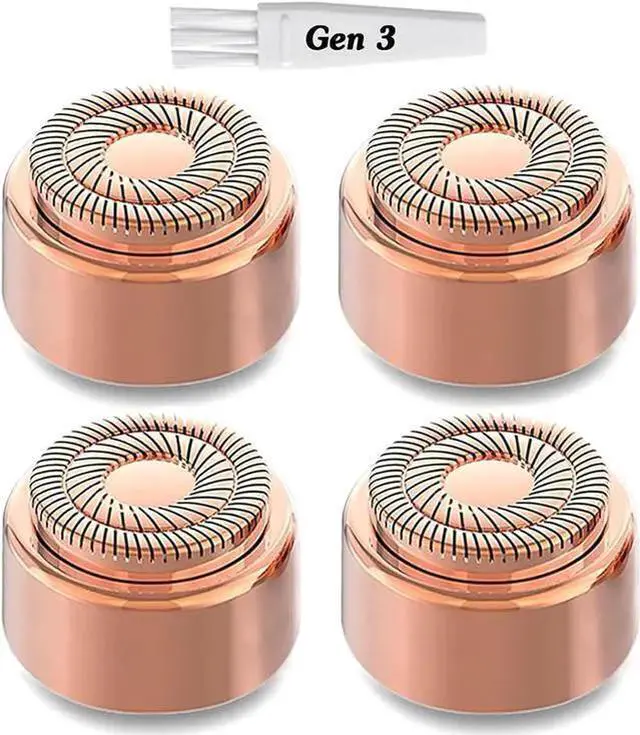 Main image of WISDUM Replacement Heads Generation 3 for New Flawless Facial Hair Remover, Upgraded Gen 3 Replacement Blades for Women, 4 Pack
