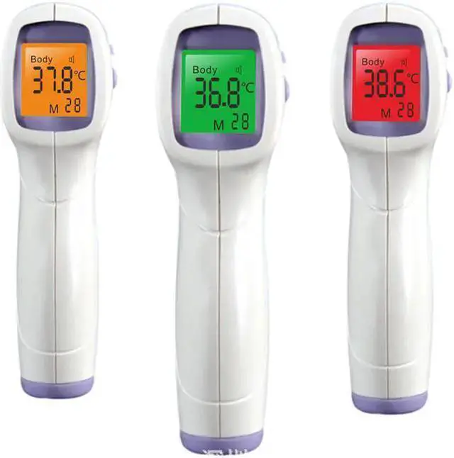 Alt view image 4 of 7 - WISDUM Multi-function Infrared Forehead Body Thermometer Adult Baby Digital Thermometer Gun Fever Non-contact Body Temperature Measurement Meter 3 Colors Backlight Fever Meter