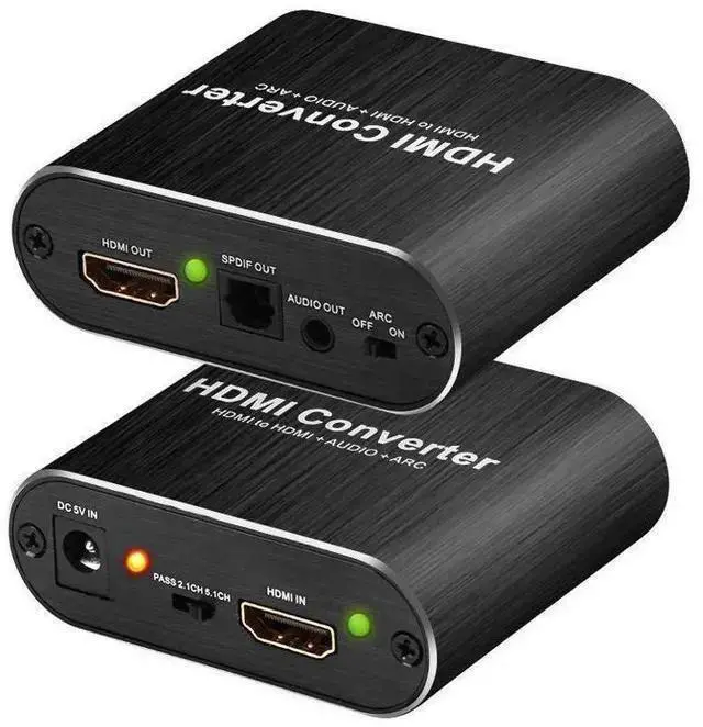 Alt view image 8 of 14 - 4K@60Hz HDMI Audio Extractor Splitter, 4K HDMI to HDMI Audio Converter + Optical Toslink SPDIF + 3.5mm Audio, 5.1 ARC Audio, HDMI Adapter for Fire Stick, Blu-Ray Player,OZV8 eokCXOY