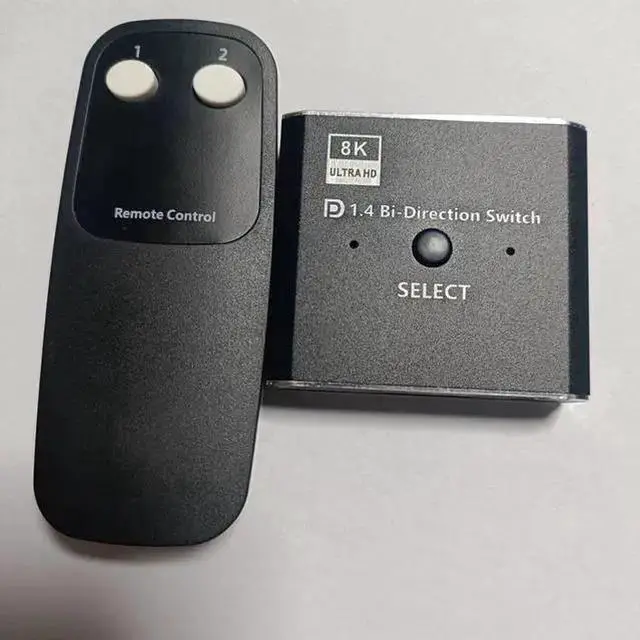 Alt view image 8 of 14 - Torpedo Nova DisplayPort 8K DP 1.4 Bidirectional Switch with IR Remote - 2x1/1x2 Manual Switcher, Support 8K@30Hz, 4K@120Hz, 32.4Gbps Bandwidth, External Power Required