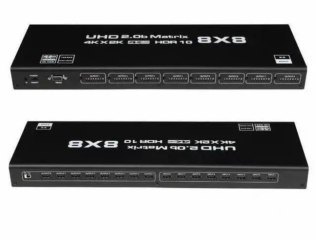 Alt view image 7 of 8 - 8x8 HDMI 2.0 Matrix Switch - 4K@60Hz 8 in 8 Out Professional Matrix, HDCP 2.2 Compliant, RS232/IR/Button Control, RGB 4:4:4, for Large Scale AV Distribution