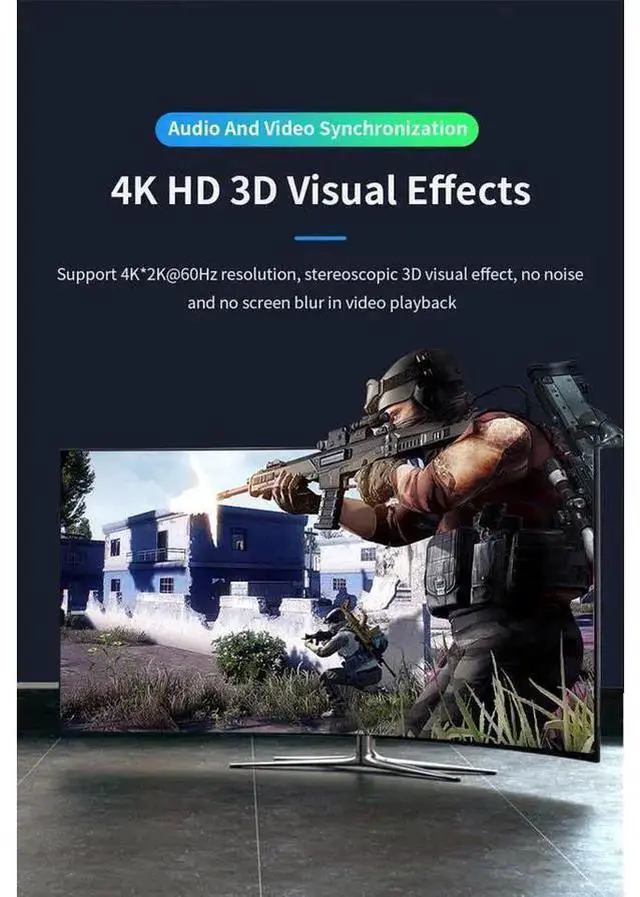 Alt view image 13 of 14 - HDMI Splitter 1x2 , 1 in 2 Out HDMI Splitter Audio Video Distributor 3D & 4K x 2K Box for HDTV, STB, DVD, PS3, Projector Etc eokCXOY