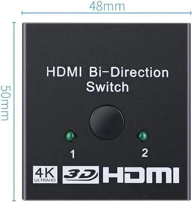 Alt view image 11 of 14 - HDMI Splitter 4K 1080P Switch Bi-Direction 1x2/2x1 Adapter HDMI Switcher 2 in 1 out for PS4/3 TV Box Nitendo Switch