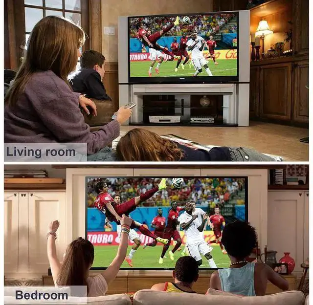 Alt view image 13 of 14 - 4K x 2K@60Hz dmi Splitter 1x2 with EDID, HDMI Splitter 1 in 2 Out, HDMI Splitter Supports Full HD1080P 4K and 3D, Compatible with Xbox PS3/4 Roku Blu-Ray Player HDTV (Black) eokCXOY