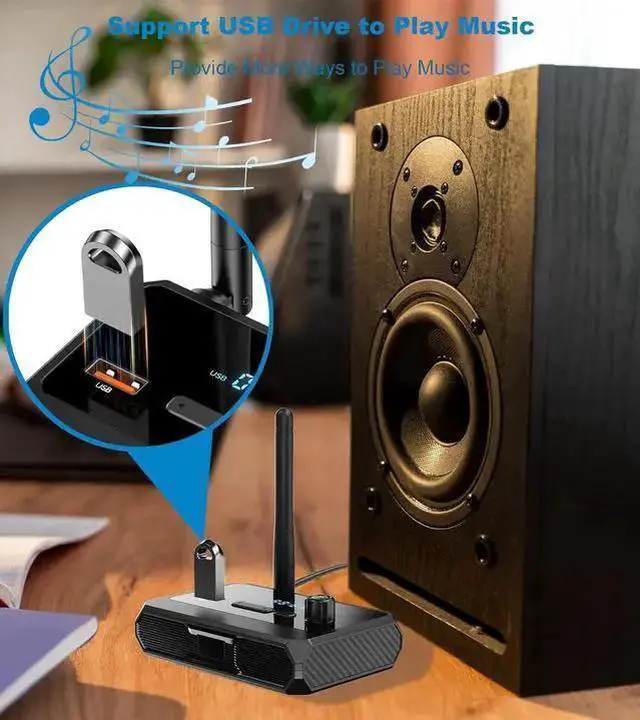 Alt view image 10 of 14 - Bluetooth 5.3 Receiver for Home Stereo, Low Latency & HD Bluetooth Music Audio Adapter for Speakers/Wired Speakers/Home Music Streaming Stereo System, Support Optical RCA AUX 3.5mm giyqxHw