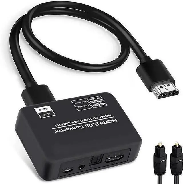 Alt view image 8 of 14 - 4K@60Hz HDMI 2.0b Audio Extractor Splitter - HDMI to Optical SPDIF & 3.5mm Stereo Converter, Support HDR10, HDCP 2.2, ARC, 18Gbps, for PS5, Xbox, Home Theater
