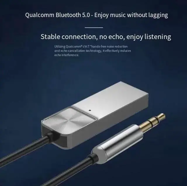 Alt view image 7 of 8 - B27 Car Bluetooth Audio Receiver & Transmitter Bluetooth 5.0, 3.5mm Aux Auxiliary, Hands-Free Calling, Wireless Audio Adapter for Home/Car