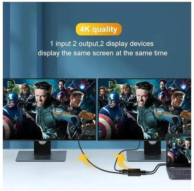 Alt view image 13 of 14 - HDMI Splitter 1x2, HDMI Splitter 1x2 Ultra Thin 1 Input 2 Output HDMI Switcher Box Support 4K@30Hz, 1080p@60Hz, 3D, 2160p for PS4, Xbox, Apple Tv and More eokCXOY