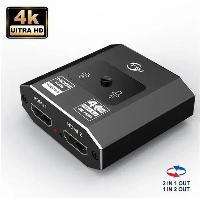 Alt view image 8 of 14 - HDMI Switcher 4K HDMI Splitter Bi-Direction 1x2/2x1 Adapter HDMI Switcher 4k2k@60HZ for DVD PS3 PS4 Fire TV HDMI Switch eokCXOY