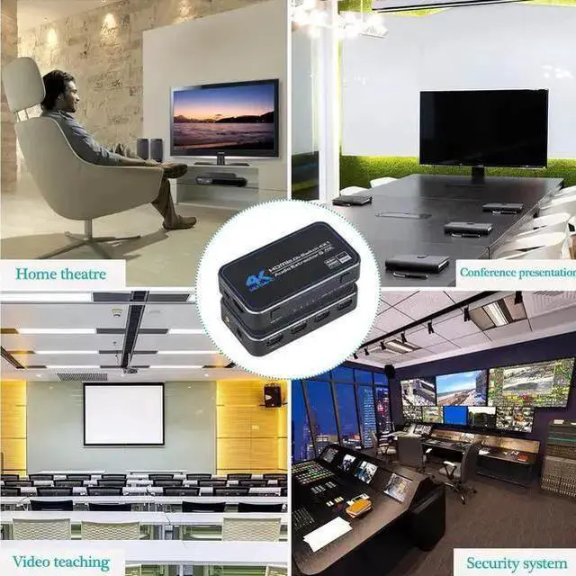 Alt view image 12 of 14 - 4K@60Hz 4x1 HDMI Switch Audio Extractor, HDMI 2.0b Switch 4 in 1 Out with Optical 3.5mm Stereo Audio Out , 4K HDMI Switcher Splitter with Remote, HDR10, HDCP 2.2 & 3D - OZQ4