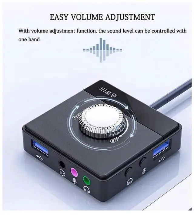 Alt view image 9 of 14 - USB Sound Card Desktop Computer Notebook External Audio Converter Microphone Voice Live Sound Card eokCXOY