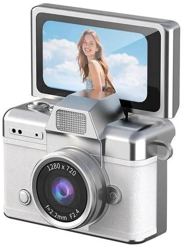 Main image of WISDUM Thumb Mini Flip Screen Camera Retro CCD Style, HD Small Portable Digital Camera for Student Campus Photography