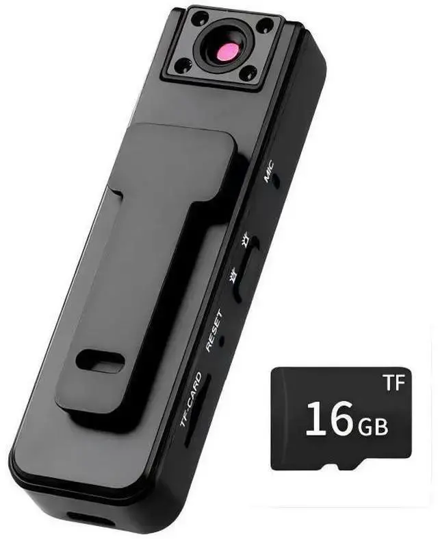 Alt view image 6 of 8 - HD Outdoor Sports Body Camera 1080P Video/Audio Recording, Night Vision, Back Clip, 500mAh Battery, 128GB Storage
