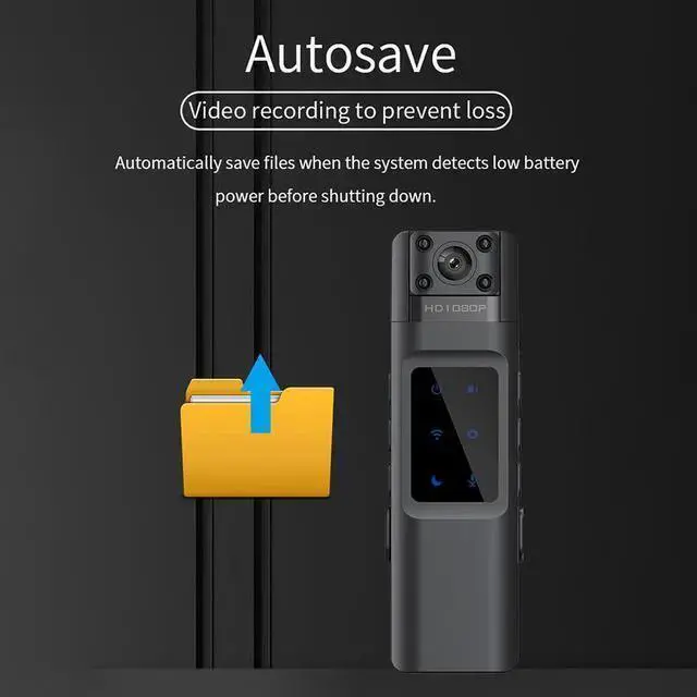 Alt view image 8 of 8 - Outdoor HD 720P Body Camera Infrared Night Vision, Rotatable Lens, Magnetic Mount, Sports Action Camera, WiFi