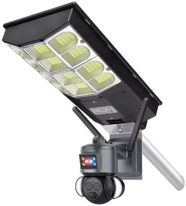 Alt view image 6 of 10 - 4G Solar Street Light Security Camera 6MP Night Vision, Dual-Lens, Outdoor, Motion-Activated Light, 12X Zoom