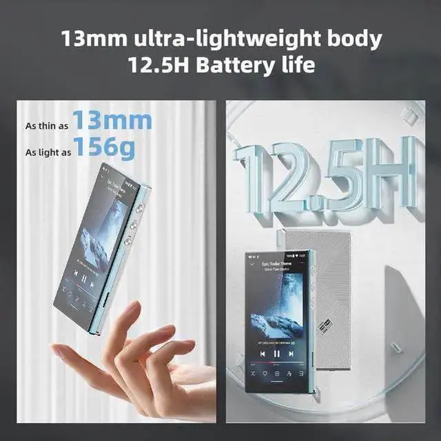 Alt view image 13 of 14 - JadeAudio/ JM21 Android 13 Hi-Res Music Player MP3 with Snapdragon 680, Bluetooth WiFi USB DAC 12.5H Playtime (3+32g Sky Blue)