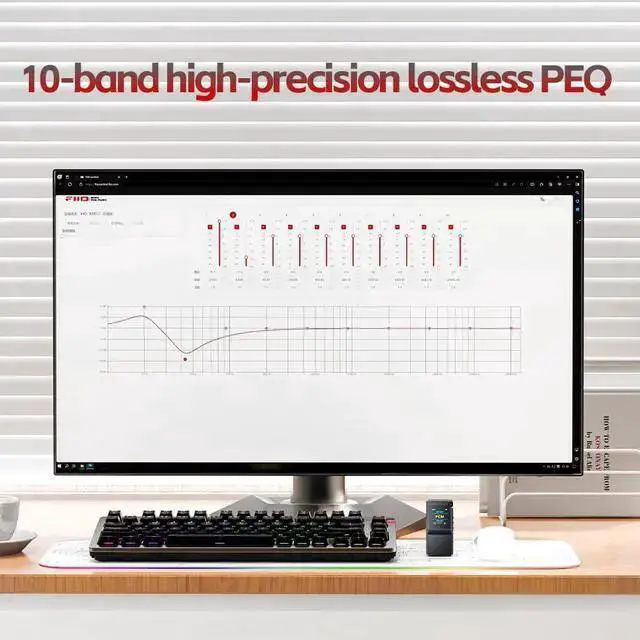Alt view image 12 of 14 - BTR17 Bluetooth 5.4 USB DAC AMP with LDAC, aptX Lossless. Dual ES9069Q, 10-Band PEQ, THX AAA 78+amps 3.5mm Unbalanced & 4.4mm Balanced (Blue)